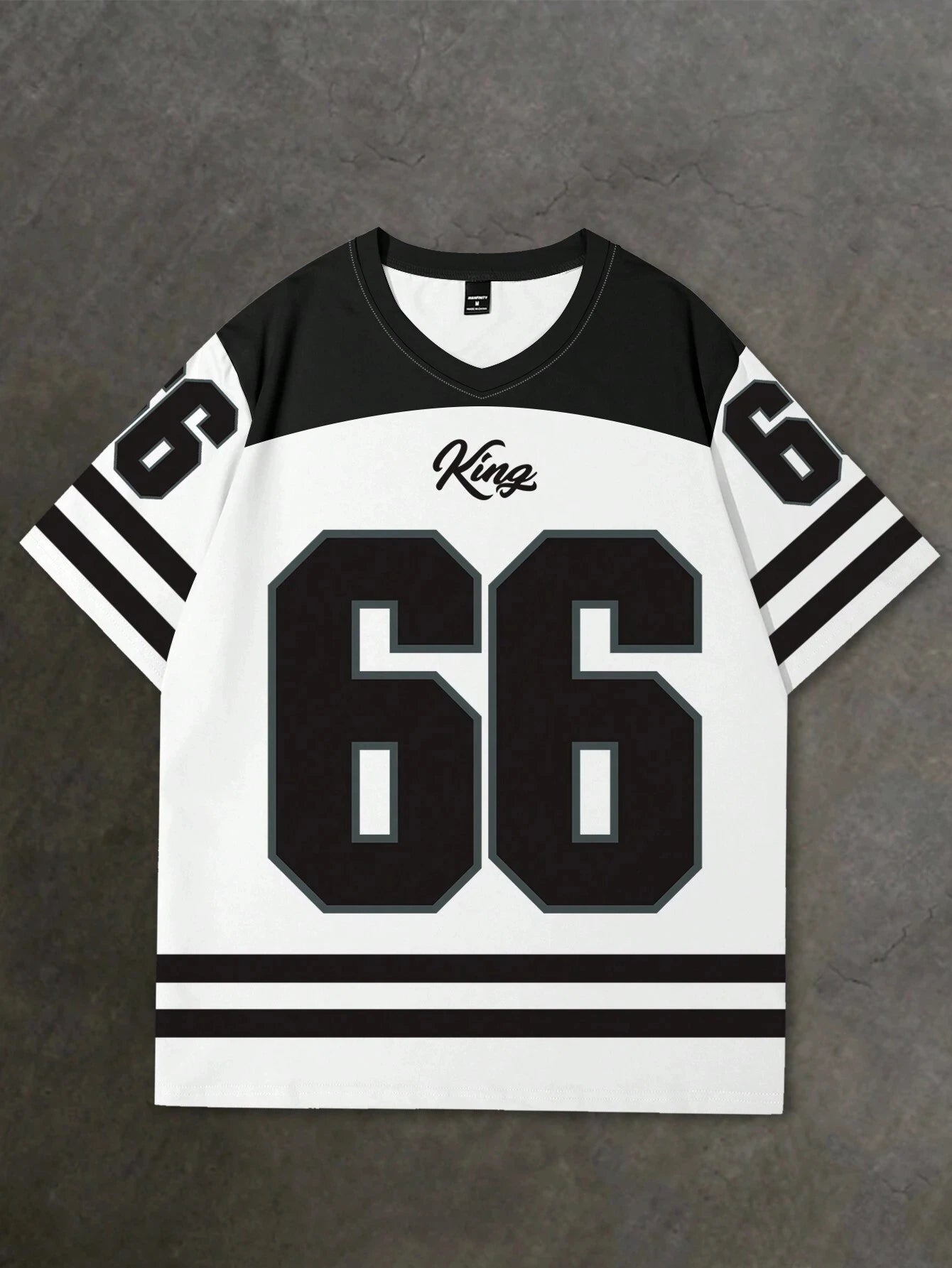 Mens Number 66 Printed Short Sleeve T Shirt Man V Neck Sportwear Brooklyn Racing Football Tee Vintage Casual Tops Men Clothes