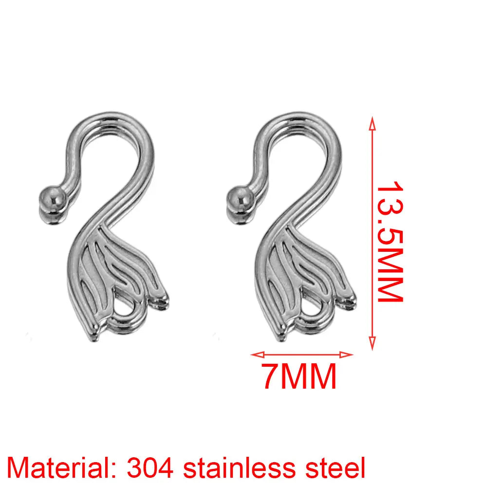 10pcs Lot Stainless Steel S Gold Jewelry Making Clasps Hooks Fasteners Connectors for Bracelet Nacklace Jewelry Making Materials