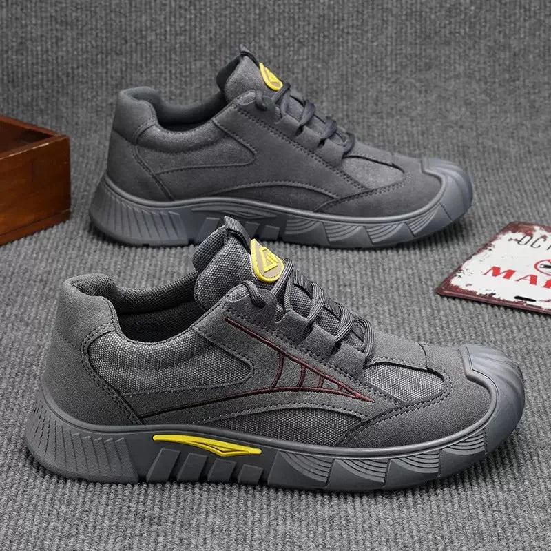 2025 men's shoes spring new breathable work site anti-slip wear sports shoes leisure work shoes mountaineering shoes