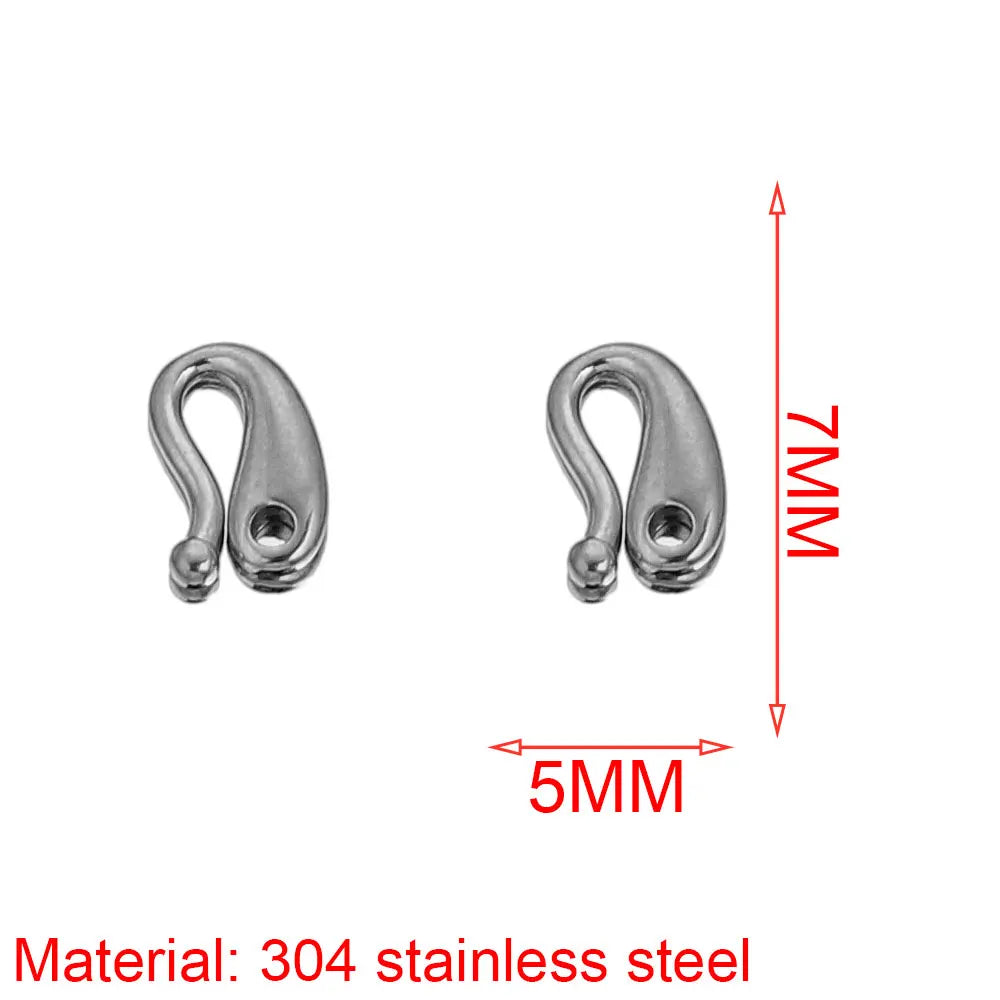 10pcs Lot Stainless Steel S Gold Jewelry Making Clasps Hooks Fasteners Connectors for Bracelet Nacklace Jewelry Making Materials
