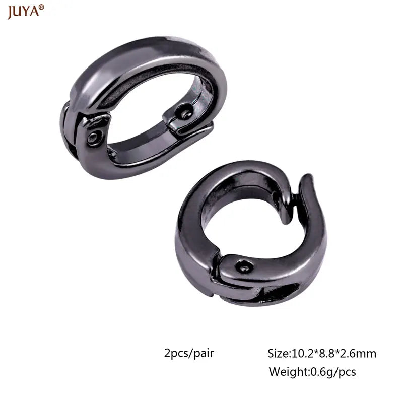 JUYA 18k Gold Silver Plated Copper Hooks Connectors Clasps Fastener For DIY Needlework Pearls Jewelry Making Accessories