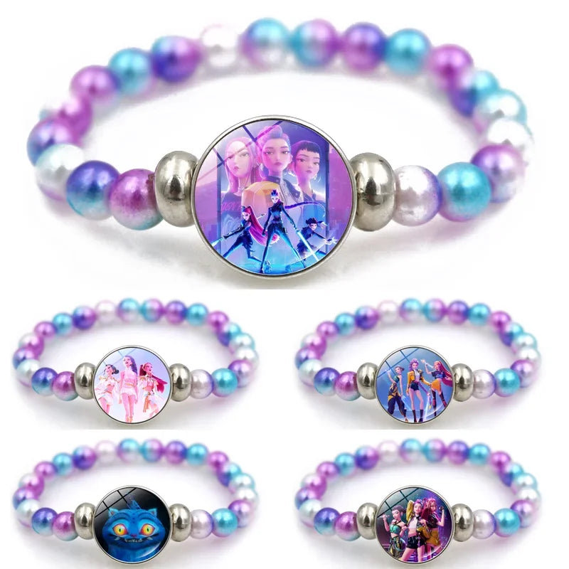 Fashionable Beaded Bracelet for Girls,Cartoon Figure,Jewelry Accessories, Kids Christmas Gift Toys