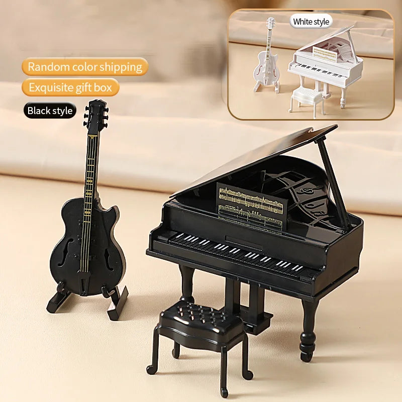 Piano table/chair/guitar model mini creative toy mini ornament (non audible) Christmas/Easter/New Year/Thanksgiving/Halloween