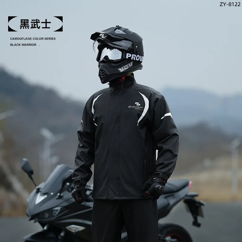 Raincoat Split Type Men's Motorcycle Riding Suit Women's Full Body Rainstorm Proof Adult Electric Bicycle Rider Thick