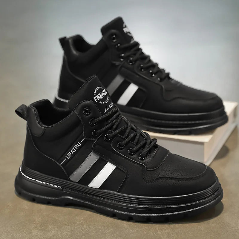 2025 spring new fashion high help work shoes male trend all work site non-slip sports casual shoes board shoes