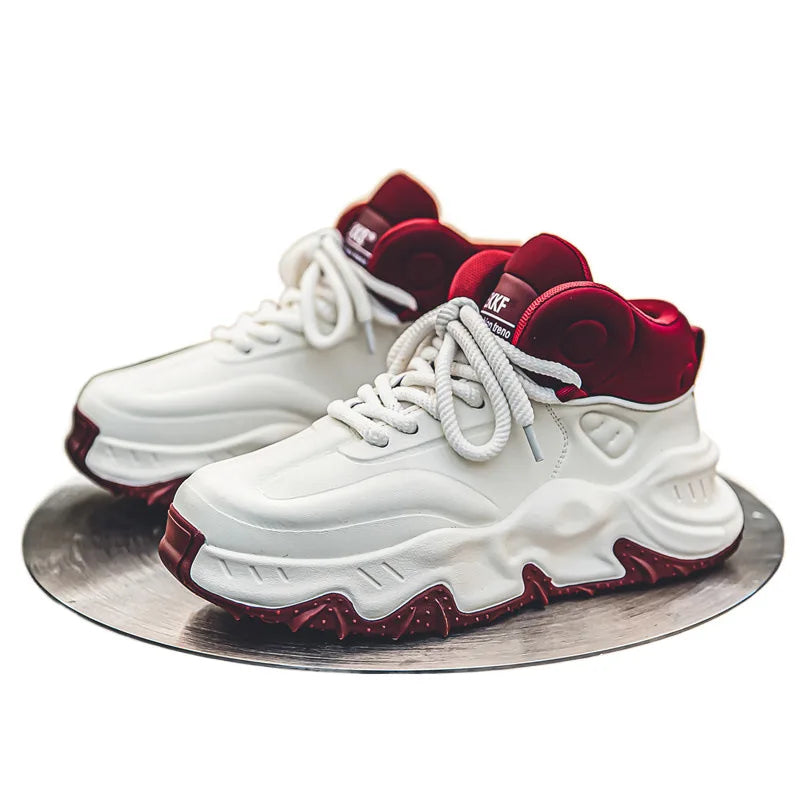 2025Autumn Men's High-top Running ShoesinsDad Sneakers Trendy Shoes Red Basketball Sports Shoes for Men in Their Zodiac Year