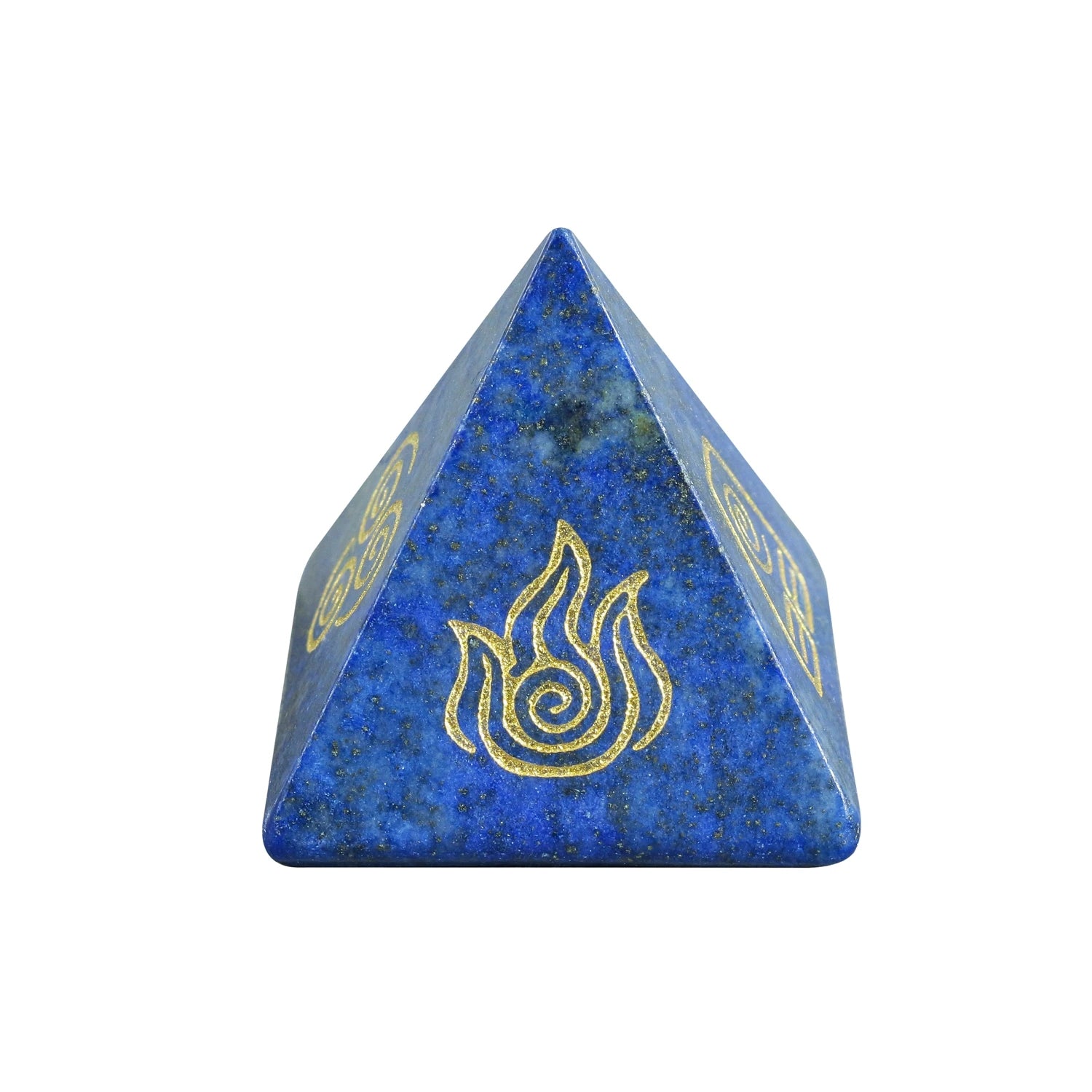 2025 Hot sales Natural Crystal Quartz Amethyst Gem Pyramid Four Element Air Water Fire Earth Symbol Energy Jewelry Healing Stone
