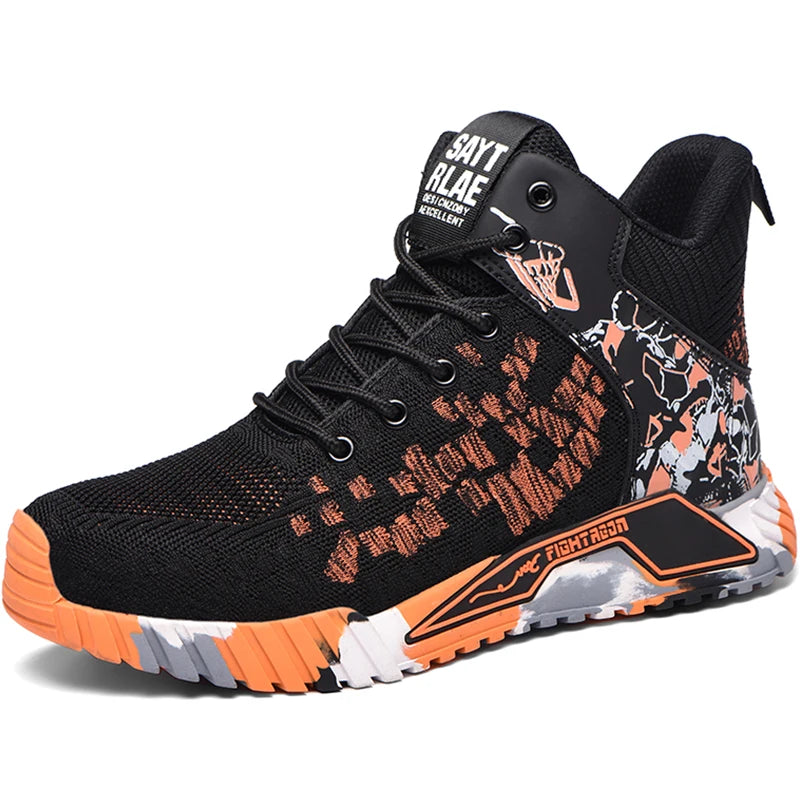 Work Safety Boots Men Work Shoes Steel Toe Safety Shoes Men Lightweight Indestructible Boots Anti-puncture Work Sneakers Male
