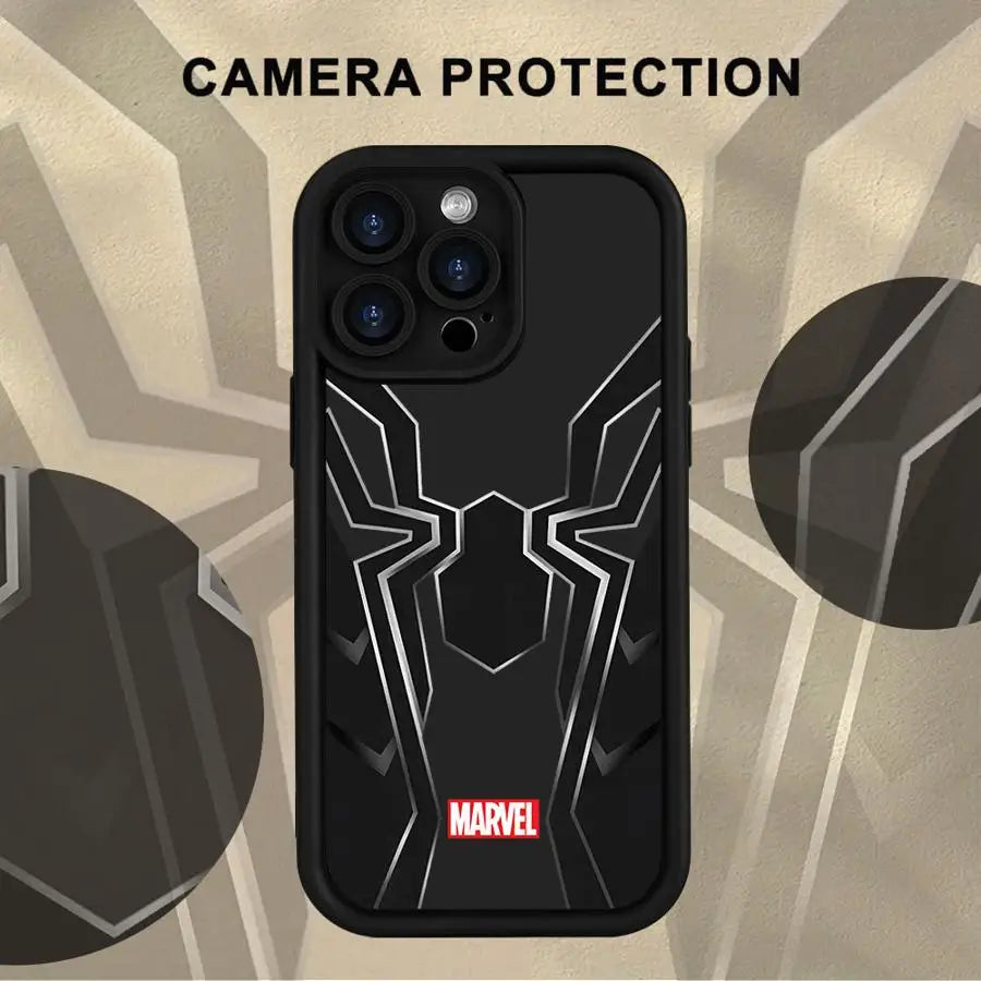 Marvel Spiderman Logo Case for iPhone 16 Pro Max 11 15 Plus 14+ 13Pro 13 12 16e 14 15Pro Soft Cover 16+