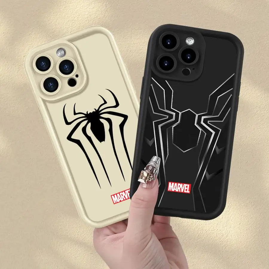 Marvel Spiderman Logo Case for iPhone 16 Pro Max 11 15 Plus 14+ 13Pro 13 12 16e 14 15Pro Soft Cover 16+