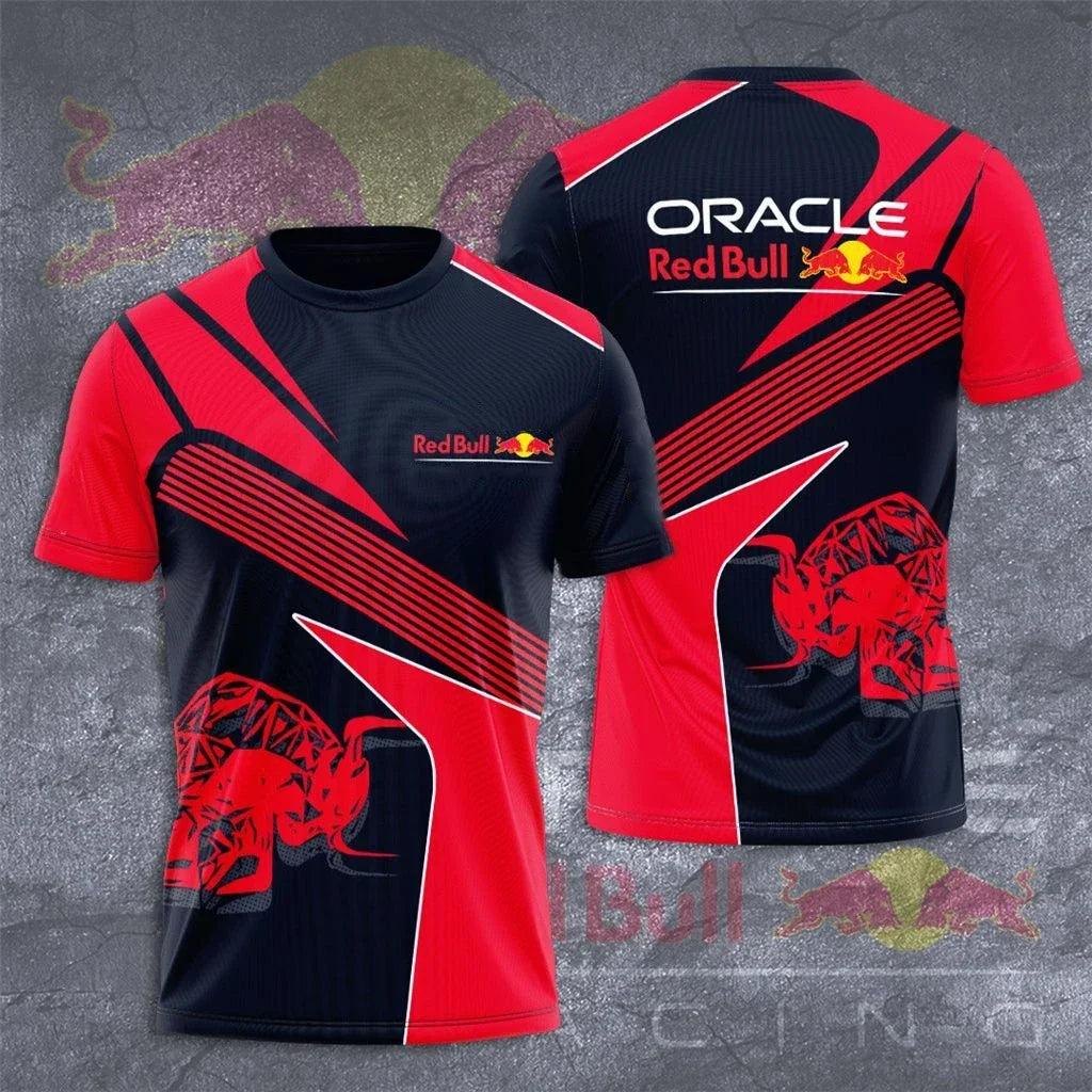 2025 High Quality Short Sleeve T-Shirt Top Y2k Men'S Racing Suit Extreme Outdoor Sports T-Shirt Luxury Brand Red Bull Team Suit