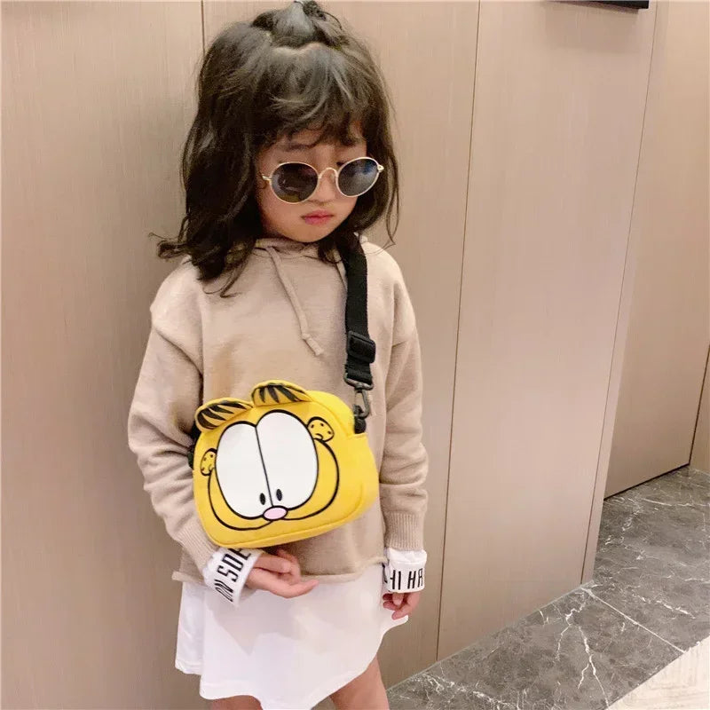 Anime Cartoon Garfield Kawaii Coin Purse Cosplay Crossbody Bag Canvas Cute High Capacity Shoulder Bags Christmas Gift Toy