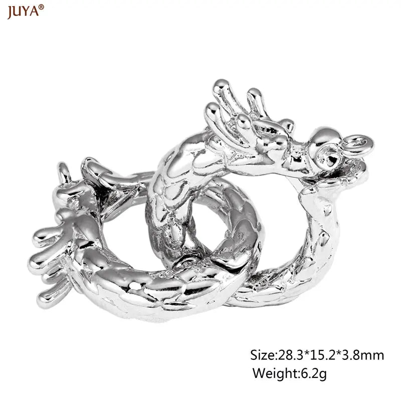 JUYA 18k Gold Silver Plated Copper Hooks Connectors Clasps Fastener For DIY Needlework Pearls Jewelry Making Accessories