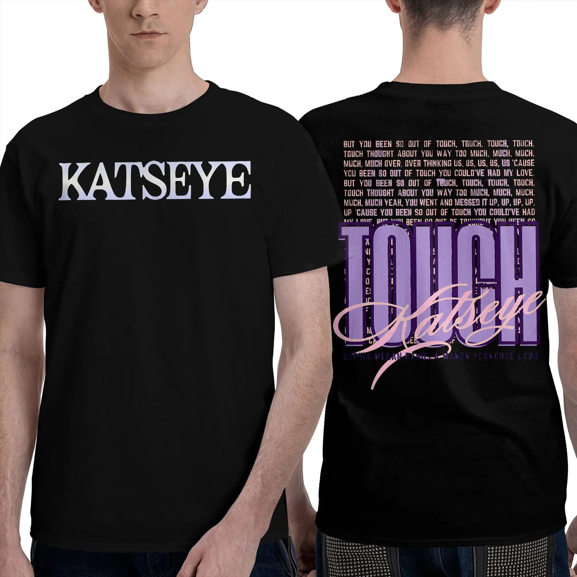Touch Katseye T-Shirt Summer  Y2K Funny T Shirts Cotton Popular Tshirt For Man Short-Sleeve Casual Tees