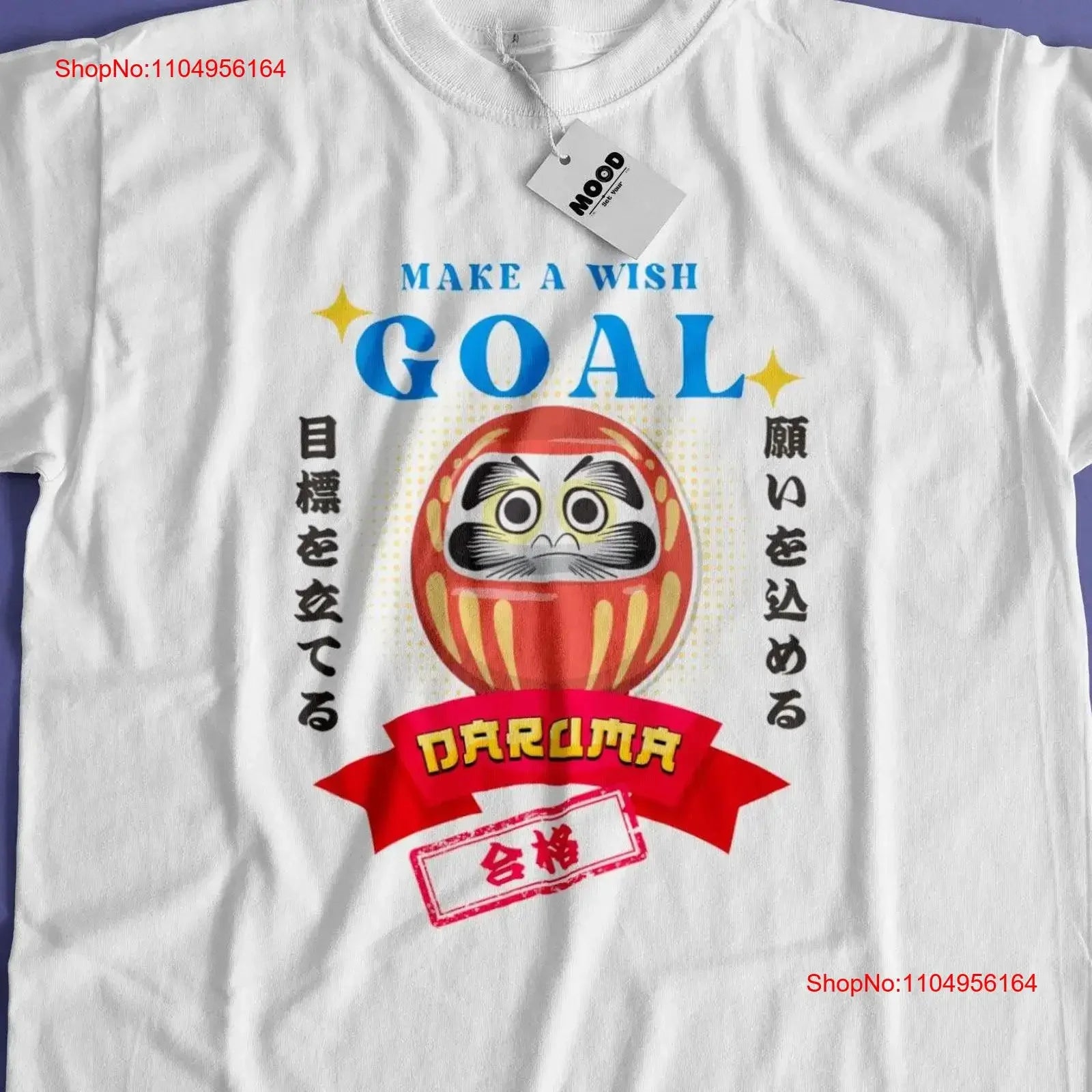 Japan Daruma Goal T shirt Japanese Streetwear retro Harajuku clothing Kanji Apparel Culture Aesthetic vintage Washed Breathable
