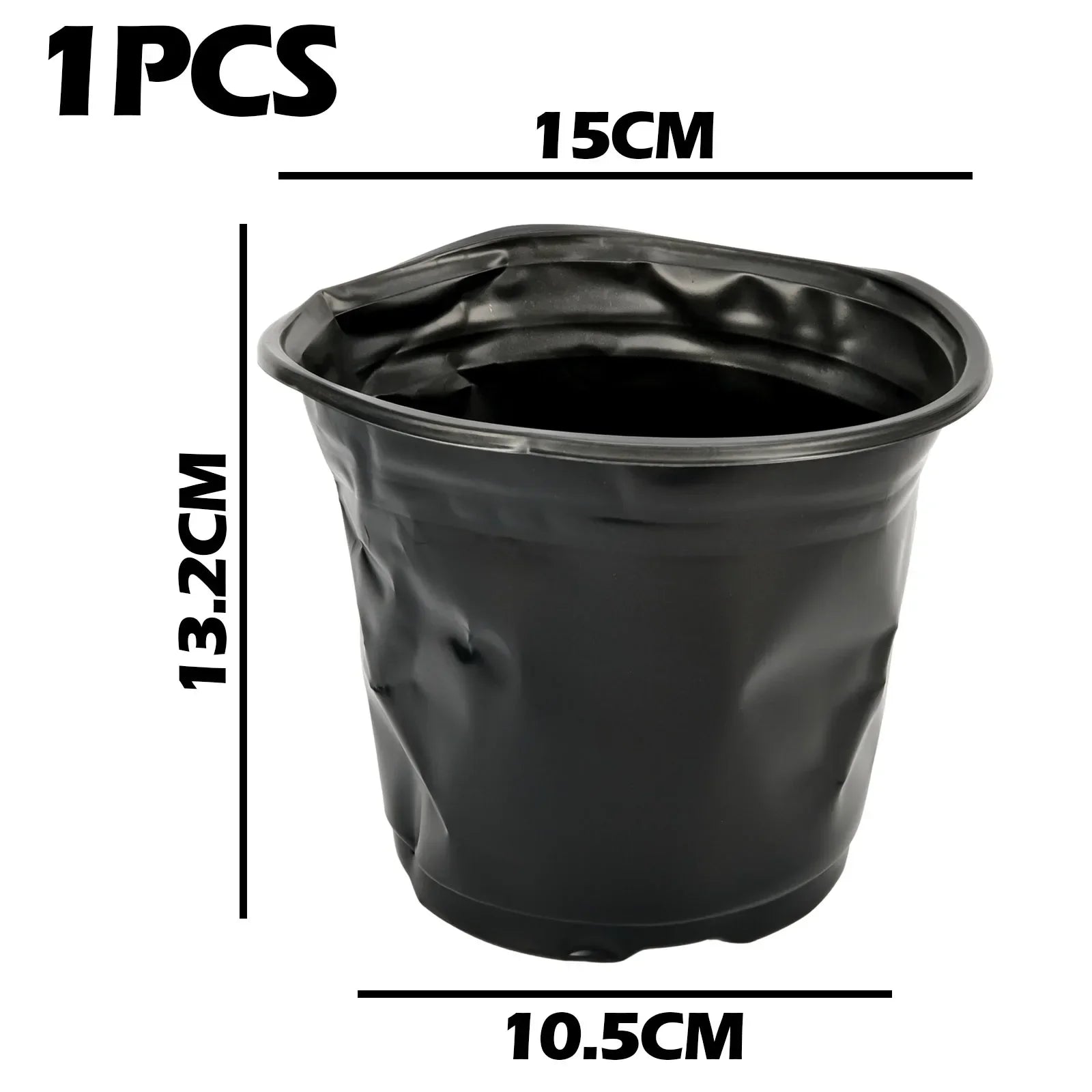 Black Plastic Planting Bowl Nursery Breathable Pot Nutrition Grow Bag Garden Vegetable Container Box Garden Accessories