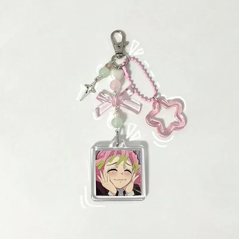 Handmade mitsuri shinobu matching keychains Bag Jewelry Charm Aesthetic