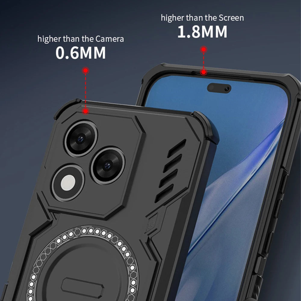 Armor Magnetic Wireless Charge Case for Huawei Honor 400 Lite 400Lite Shockproof Capas Bumper Back Cover Honor400 Lite Fundas