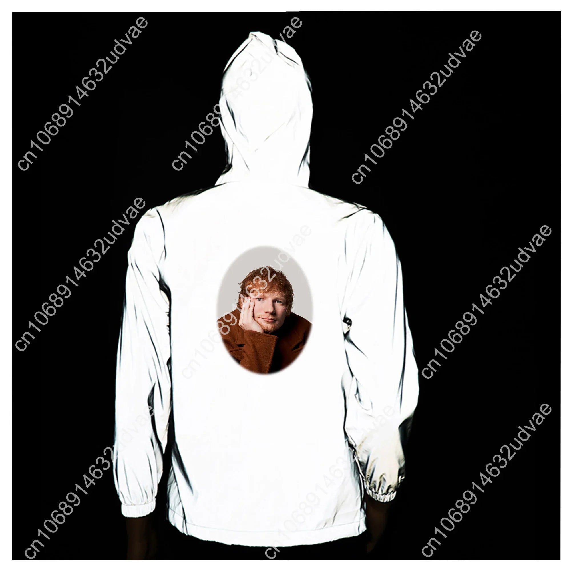 Ed Sheeran Reflective Jacket Mens Womens Coat Hooded Windbreaker Runing Pocket Jackets Cycling Hiking Zipper Customized Hoodie