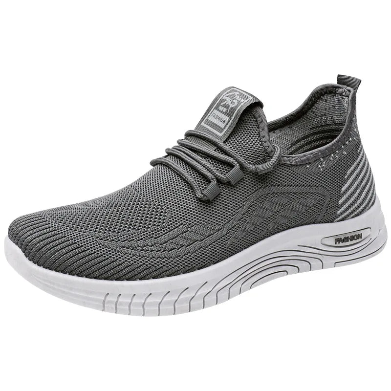 Lightweight Soft Bottom Men's Sports Shoes Slip-On Work Shoes Breathable Mesh round Toe Casual Shoes Summer Collection