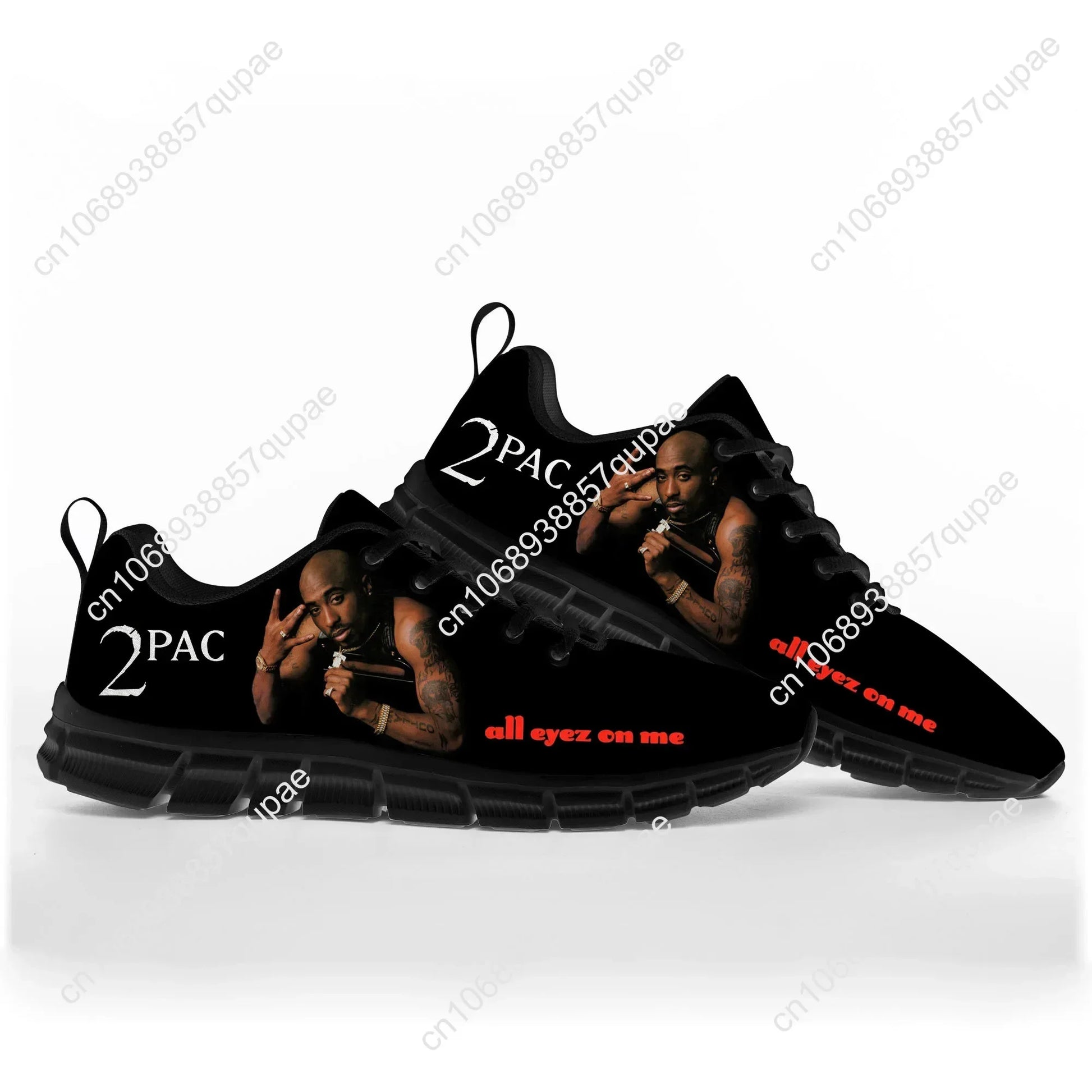 Rap 2Pac Tupac Sports Shoes Mens Womens Teenager Kids Children Sneakers All Eyez on Me Casual Custom High Quality Couple Shoes