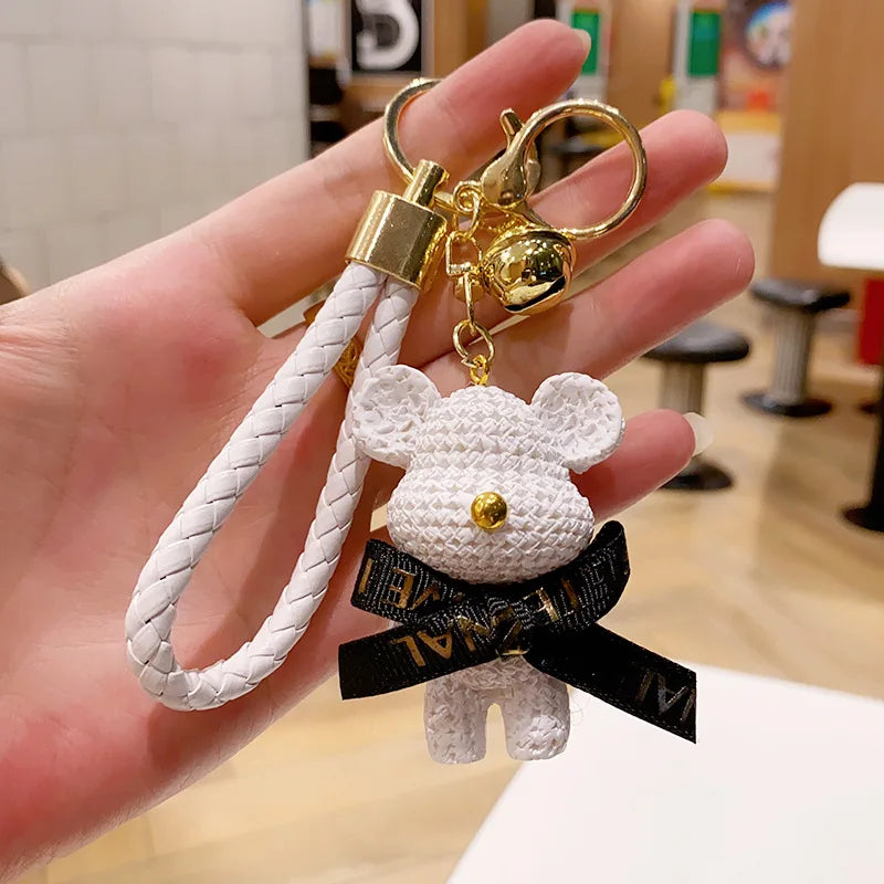 Cartoon Simple Mechanical Bear Cute Niche Doll Keychain Chain Bag Personalized Small Pendant Accessory Keychain Decorative Gifts