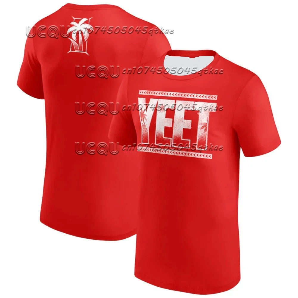 2025 J-Jey Uso Yeet Wrestling Sports T-Shirt Men Hot Sale New Summer Women Short Sleeve Tops Shirts Children TOPS