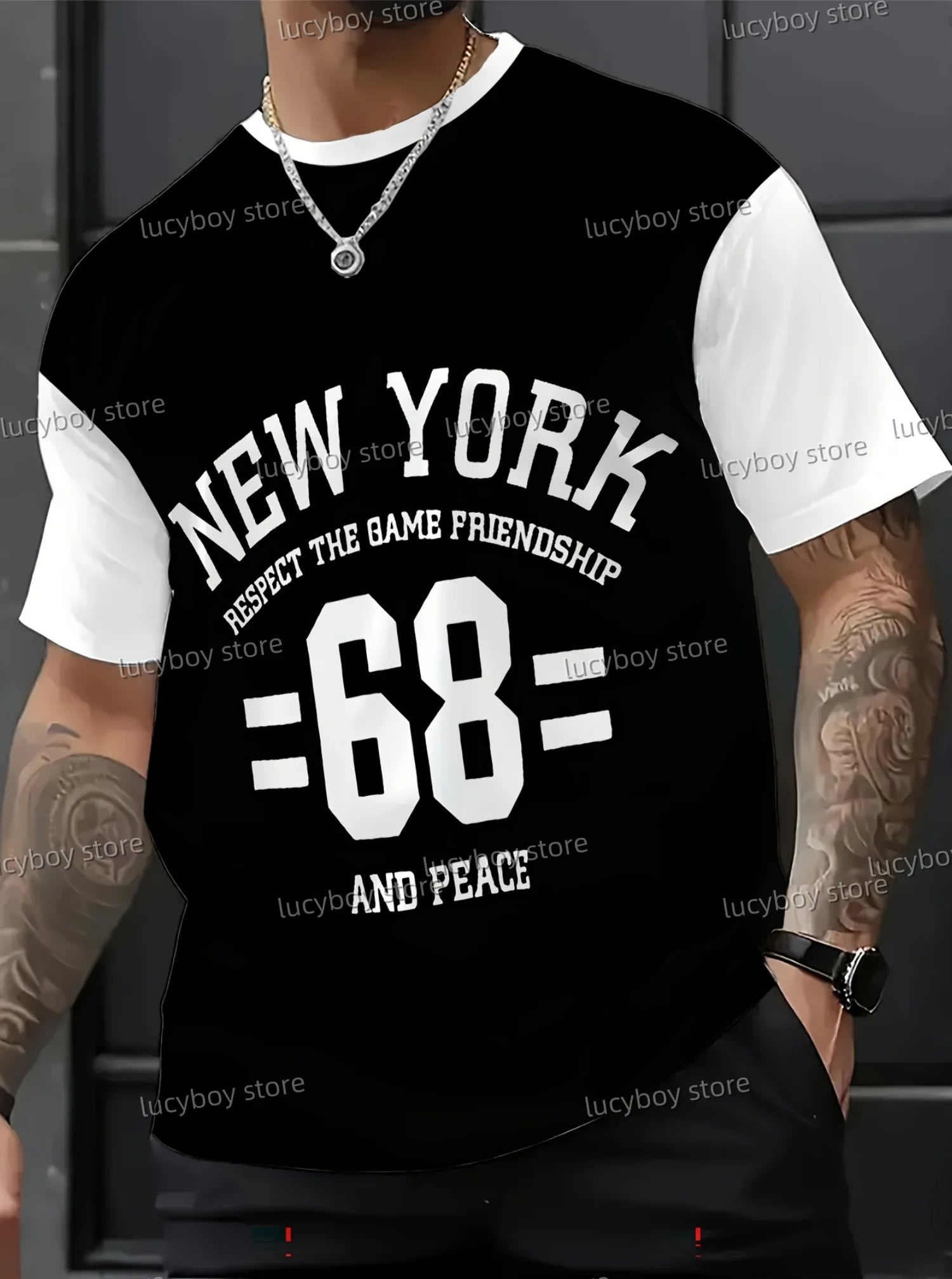 2025 New Men O-Neck Short Sleeve T-Shirt Sport Unisex Casual T-Shits NEW YORK Print Adult Plus Size Jersey Tops Men Clothing