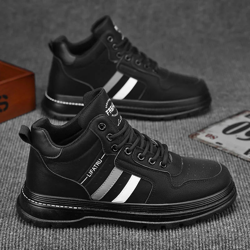 2025 spring new fashion high help work shoes male trend all work site non-slip sports casual shoes board shoes