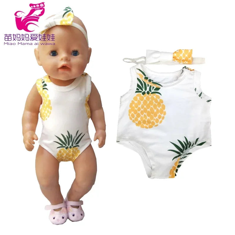 Reborn Baby Doll Clothes 40 cm Hat Set For Baby Dolls Rompers Toys Outwear Children Girl Gifts