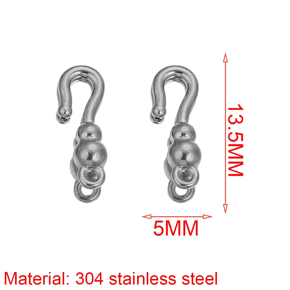 10pcs Lot Stainless Steel S Gold Jewelry Making Clasps Hooks Fasteners Connectors for Bracelet Nacklace Jewelry Making Materials