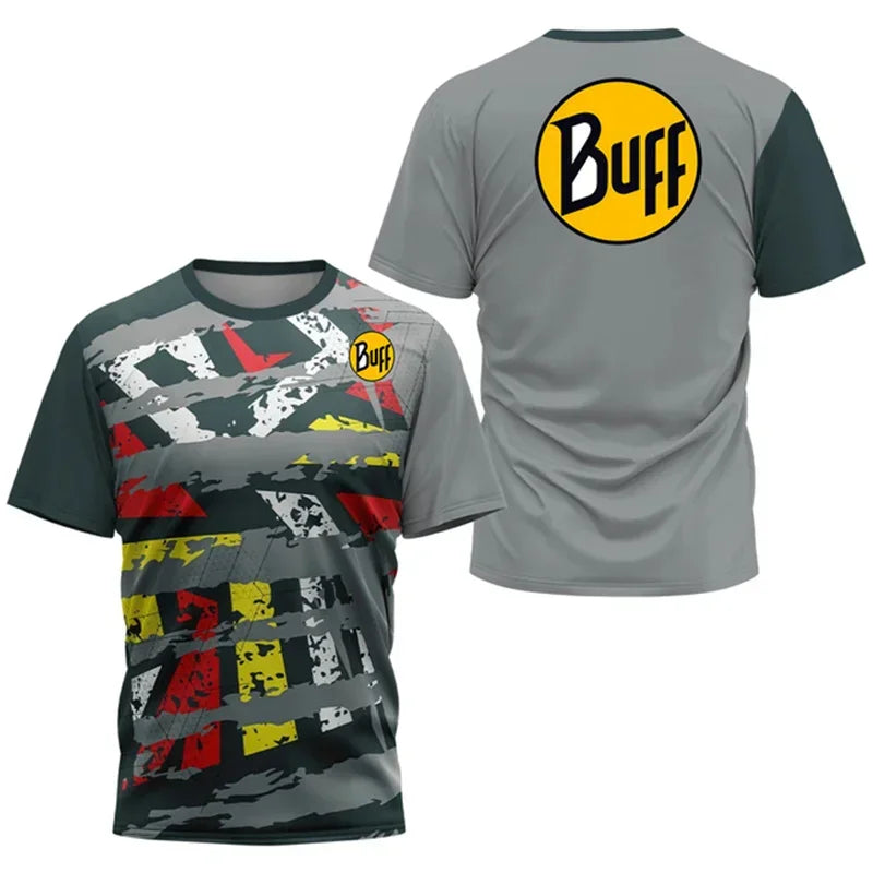 Men's tennis shoe printed T-shirt, quick drying short sleeved shirt, breathable, round neck, outdoor sports, summer