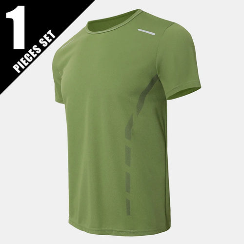 1/3/4 Pieces Summer Men's Printed Quick-drying Breathable Short-sleeved Plus Size Loose Sports Casual T-shirt Multicolor Choice