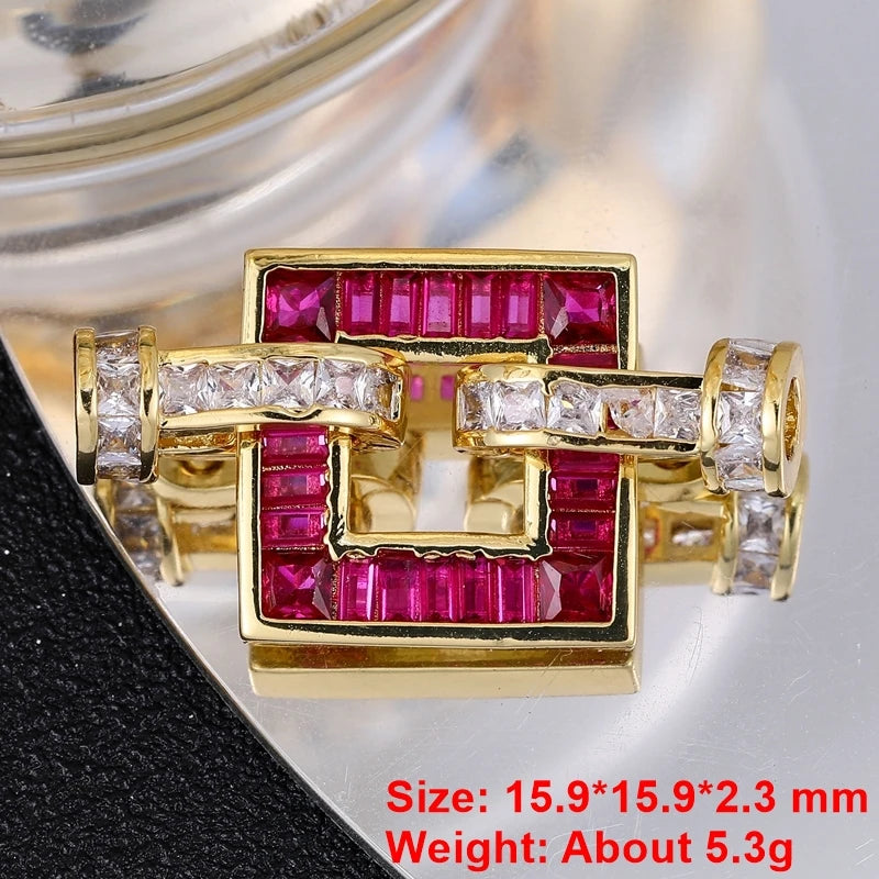 Juya 18K Gold Silver Plated Decorative Connector Fastener Hooks Lock Clasps For DIY Women Crystals Gems Pearls Jewelry Making