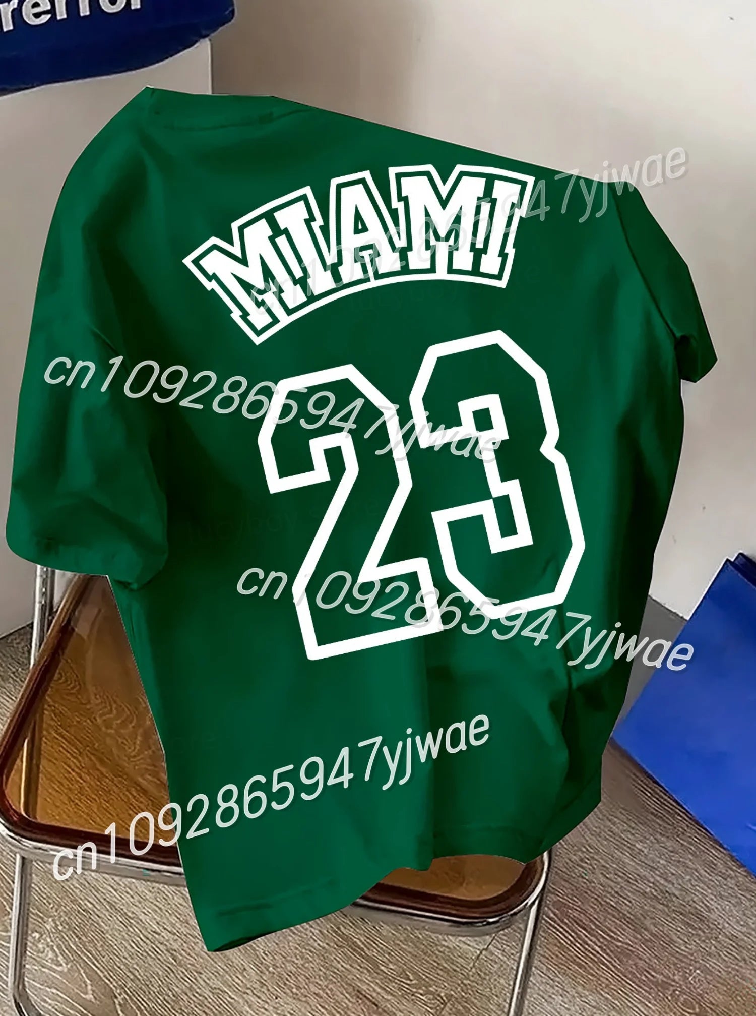2025 Men MIAMI NO.23 Printed Short Sleeve T Shirt Man O Neck Sportwear  Football fans jersey Tee Vintage Casual Tops Men Clothes