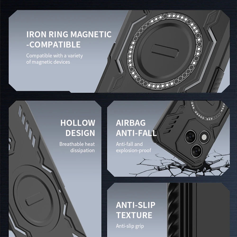 Armor Magnetic Wireless Charge Case for Huawei Honor 400 Lite 400Lite Shockproof Capas Bumper Back Cover Honor400 Lite Fundas