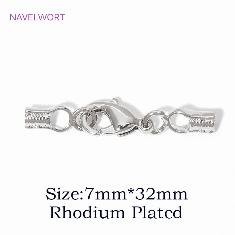 18K Gold Plated Brass Lobster Clasps Connector,Jewellery End Caps Fastener Clasp For DIY Bracelet Jewelry Making Accessories