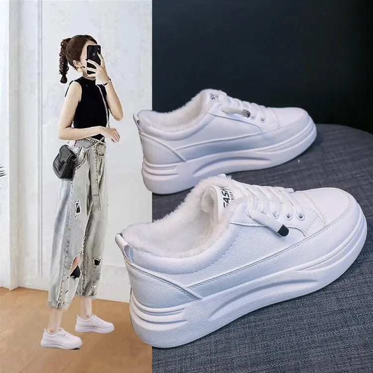 Women's White Sneakers for Summer2025Spring Season Internet Celebrity Sneakers Versatile Hot Style Spring and Autumn New Dad Sho
