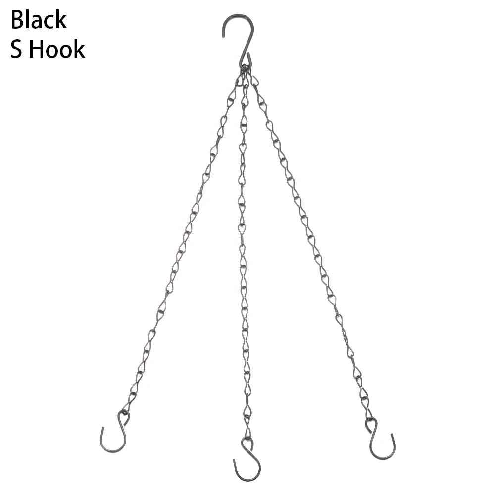 Hanging Basket Chain Flower Pot Hanging Chain Replacement Plant Hangers Flower Pot Bird Feeders Hanging Basket Chain Hang Hooks