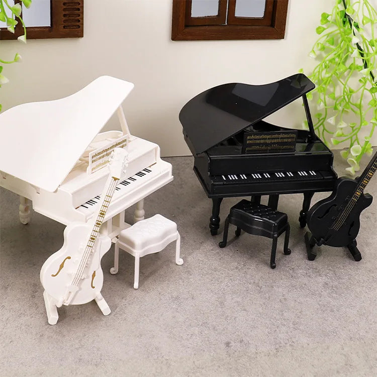 Piano table/chair/guitar model mini creative toy mini ornament (non audible) Christmas/Easter/New Year/Thanksgiving/Halloween