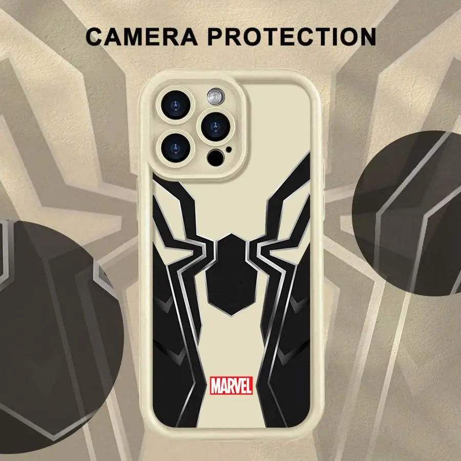 Marvel Spiderman Logo Case for iPhone 16 Pro Max 11 15 Plus 14+ 13Pro 13 12 16e 14 15Pro Soft Cover 16+