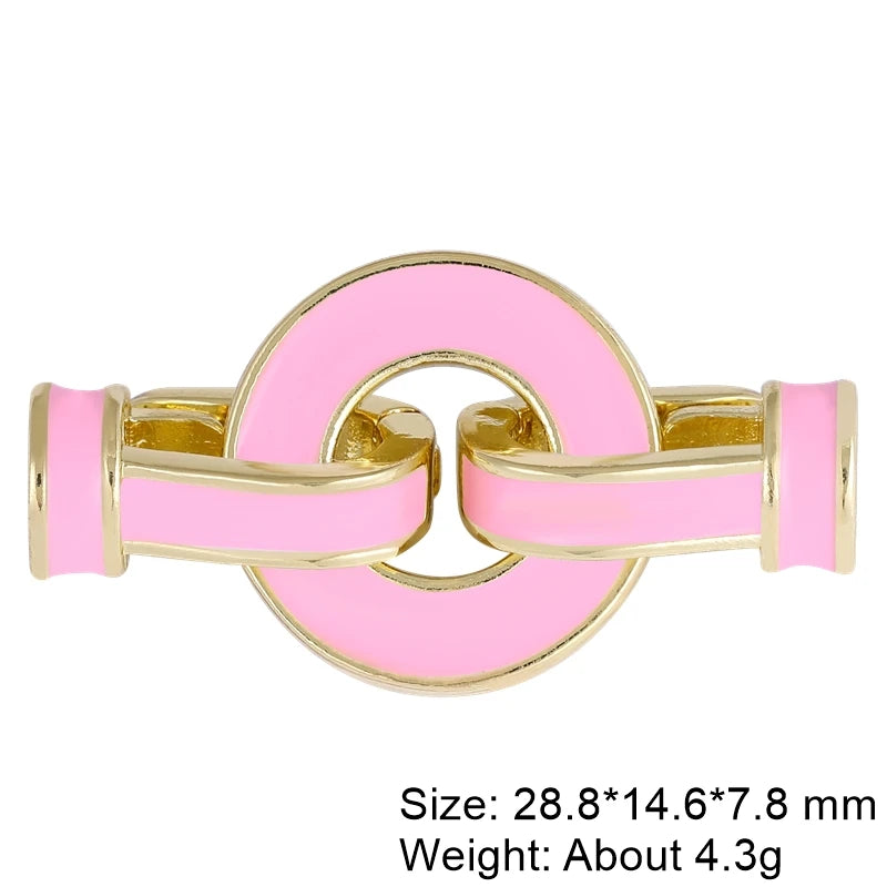 Juya 18K Gold Silver Plated Decorative Connector Fastener Hooks Lock Clasps For DIY Women Crystals Gems Pearls Jewelry Making