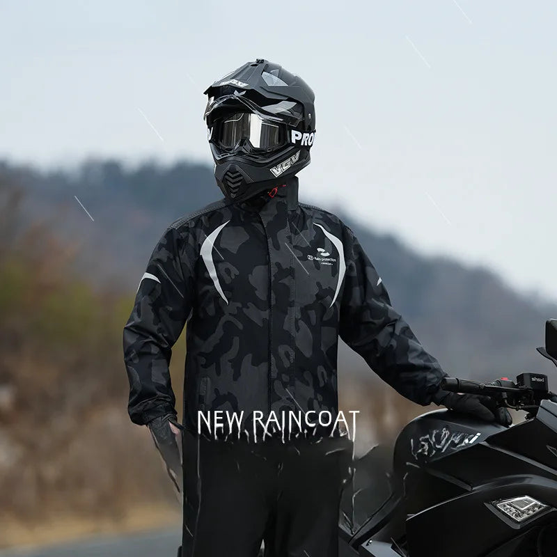 Raincoat Split Type Men's Motorcycle Riding Suit Women's Full Body Rainstorm Proof Adult Electric Bicycle Rider Thick