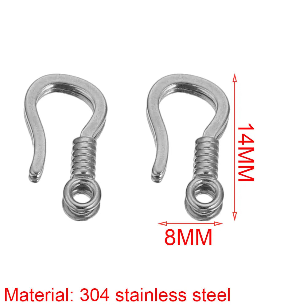 10pcs Lot Stainless Steel S Gold Jewelry Making Clasps Hooks Fasteners Connectors for Bracelet Nacklace Jewelry Making Materials