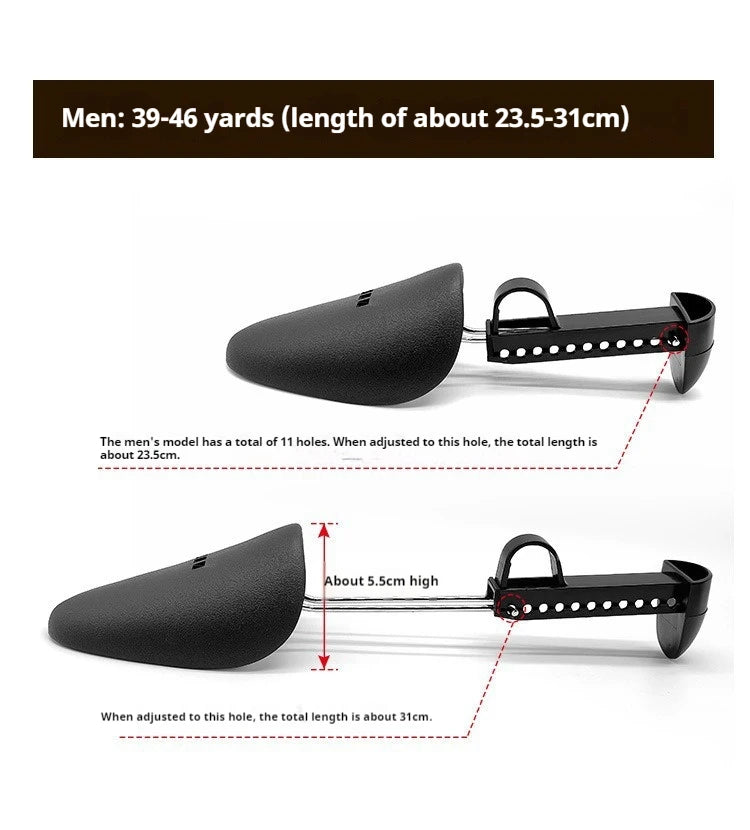 2Pcs Scalable Shoe Trees for Men Unisex Shaping Anti Wrinkle Shoe Lasts Anti Deformation Inner Support Shoes Stretcher