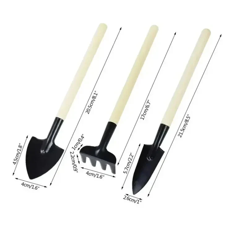 3Pcs/Set Mini Garden Tool Set For Garden Plants Flower Pot Cactus Vegetables Digging Weeding Indoor Small Plants Garden Tools