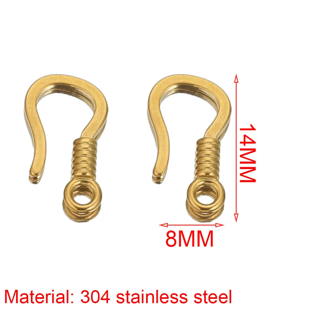 10pcs Lot Stainless Steel S Gold Jewelry Making Clasps Hooks Fasteners Connectors for Bracelet Nacklace Jewelry Making Materials