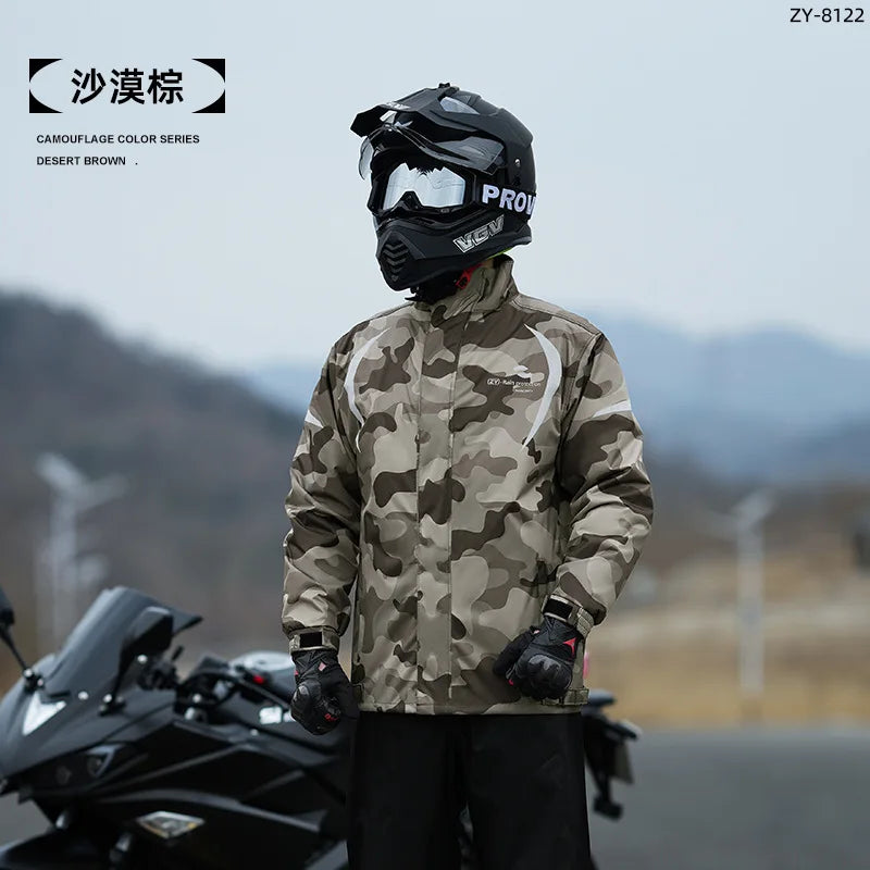 Raincoat Split Type Men's Motorcycle Riding Suit Women's Full Body Rainstorm Proof Adult Electric Bicycle Rider Thick