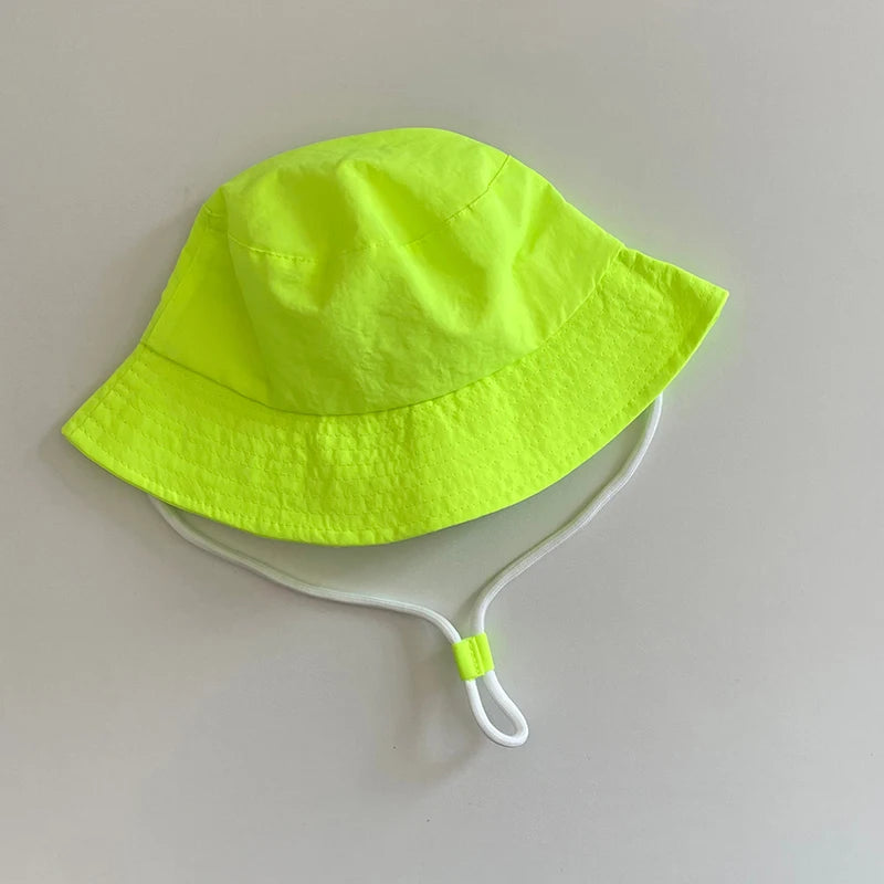 Cotton Kids Hats Baby Toddler Children Solid Bucket Caps Boys Girls Soft Breathable Outing Sun Hats Summer Chic Panama Caps 1-6Y