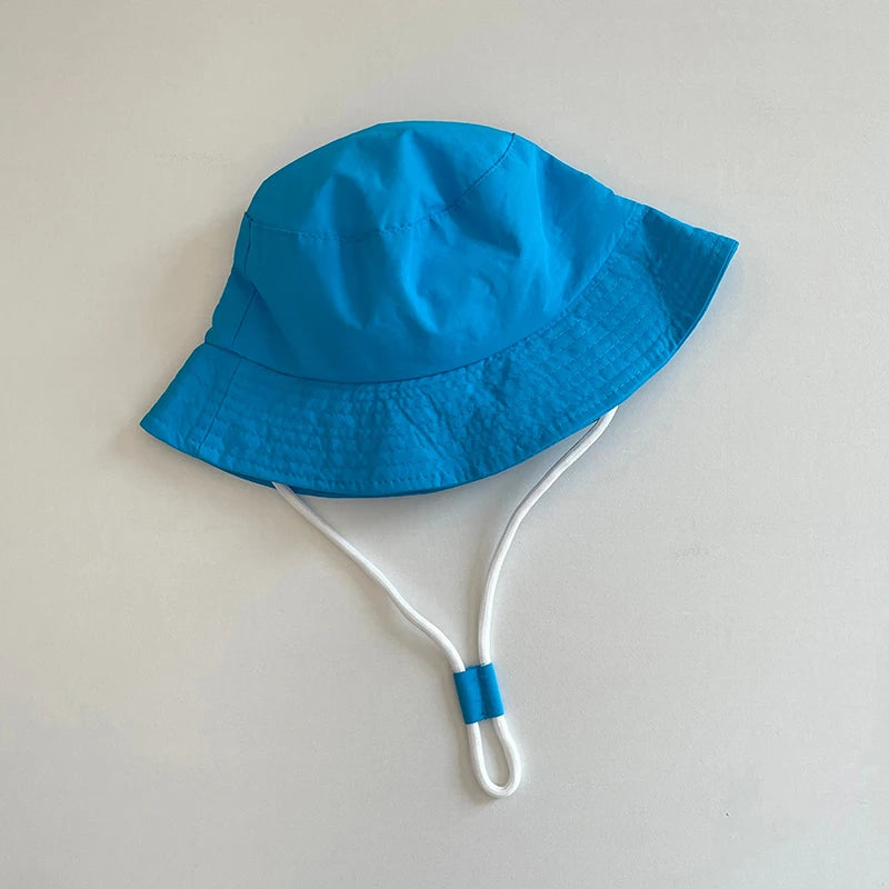 Cotton Kids Hats Baby Toddler Children Solid Bucket Caps Boys Girls Soft Breathable Outing Sun Hats Summer Chic Panama Caps 1-6Y